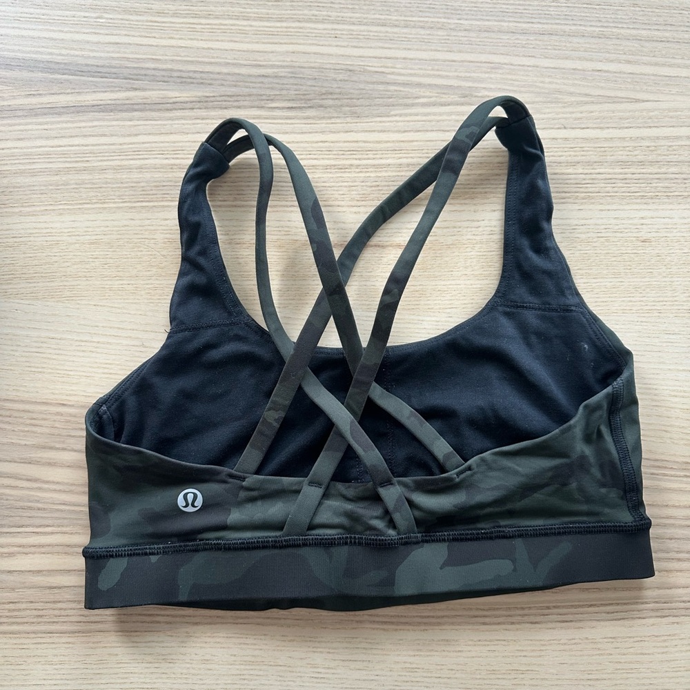 Lululemon Energy Bra Green Camo